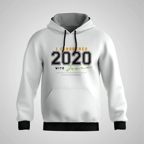 Hoodies Adrian Milag Store I Conquered 2020 With JESUS