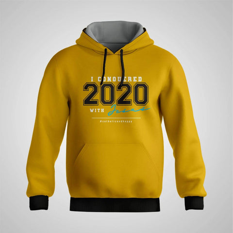 Hoodies Adrian Milag Store I Conquered 2020 With JESUS