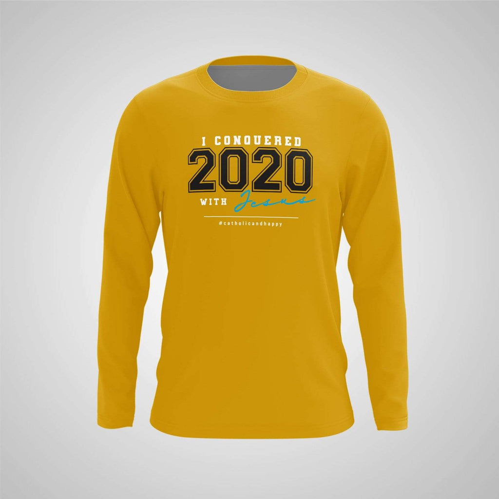 Long Sleeve Shirts Adrian Milag Store I Conquered 2020 With JESUS