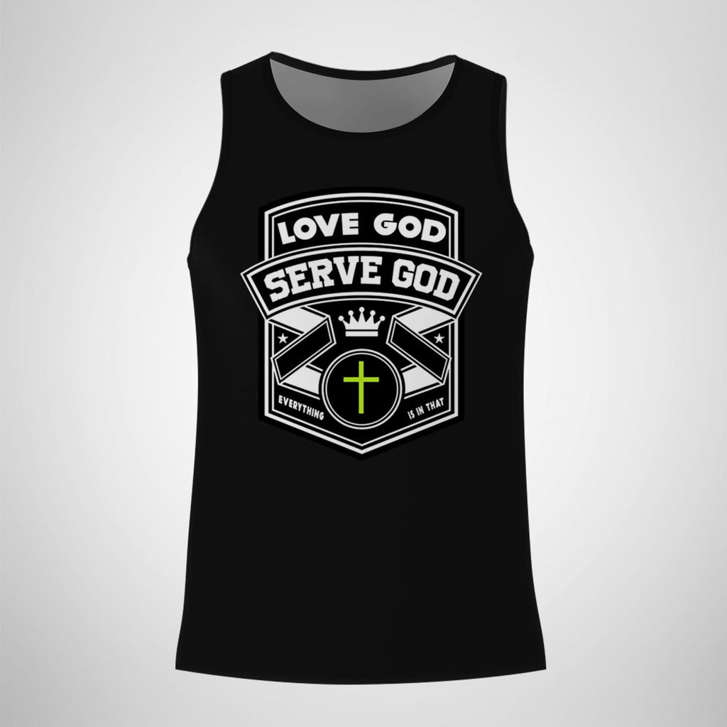 Men's Tank Top Creative Mind Designs Love God Serve God