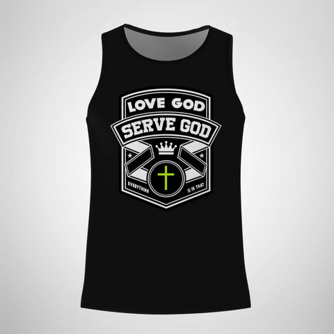 Men's Tank Top Creative Mind Designs Love God Serve God