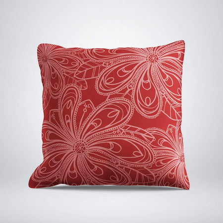 Pillows Kirotomo Arts Flower Doodle Red