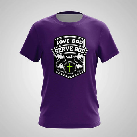T-Shirt Creative Mind Designs Love God Serve God