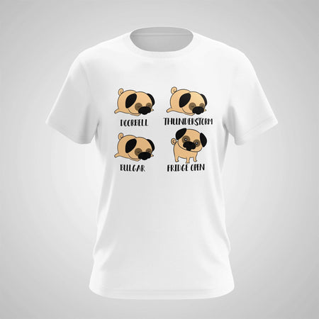 T-Shirt E.M. Arts Four Moods Of A Pug